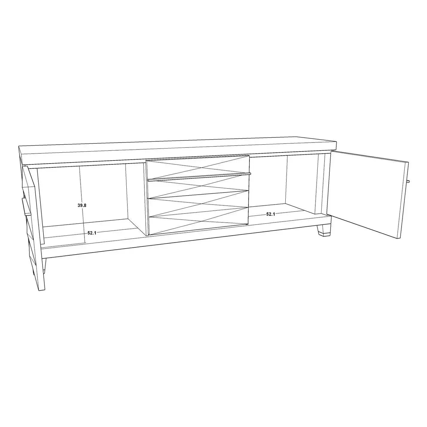 Cassis Grey Taupe Oak Media Unit by Berkeley Designs   Nicholas John Interiors