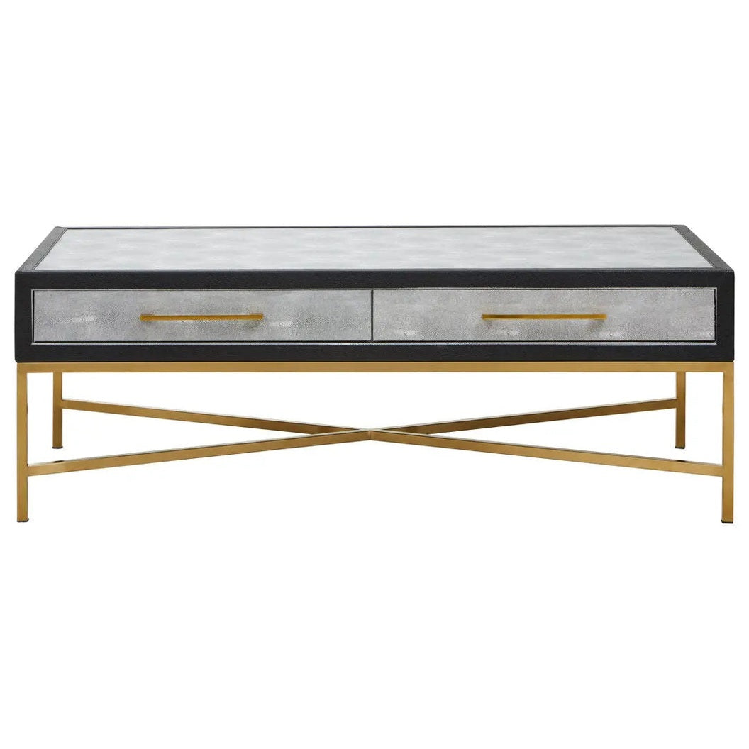 Caviz Grey Shagreen Coffee Table   Nicholas John Interiors