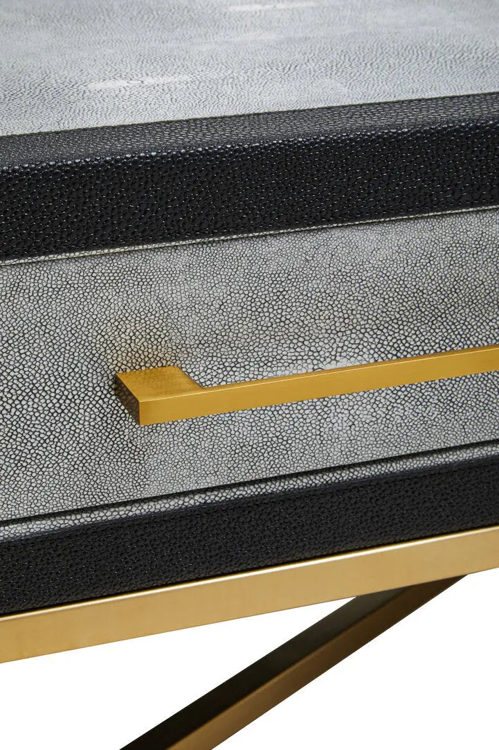 Caviz Grey Shagreen Coffee Table   Nicholas John Interiors