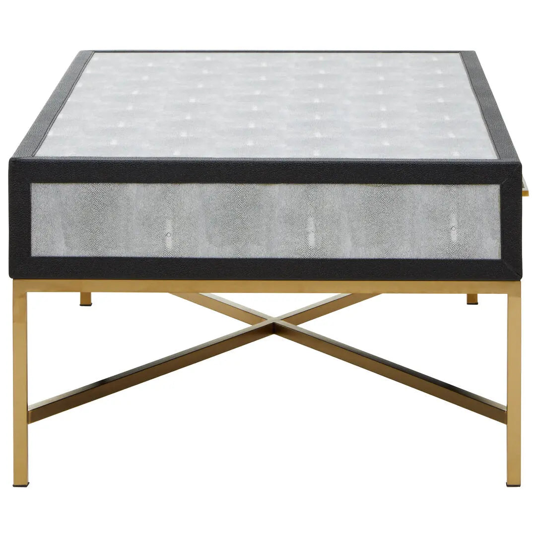 Caviz Grey Shagreen Coffee Table   Nicholas John Interiors