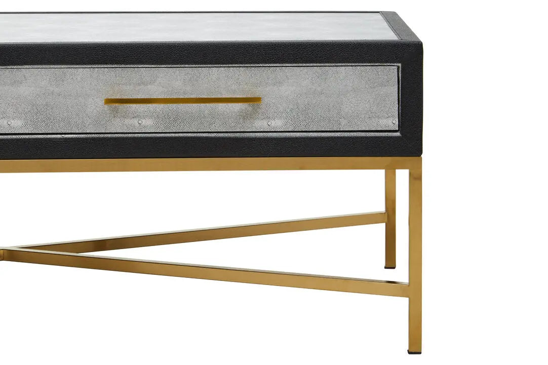 Caviz Grey Shagreen Coffee Table   Nicholas John Interiors