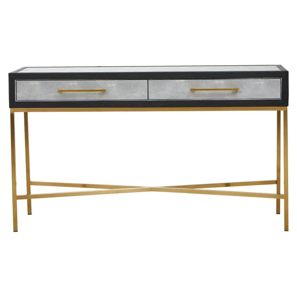 Caviz Grey Shagreen Console Table   Nicholas John Interiors