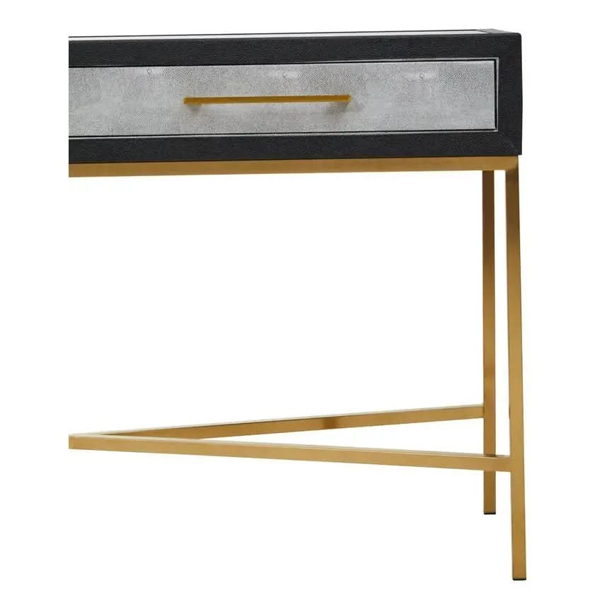 Caviz Grey Shagreen Console Table   Nicholas John Interiors
