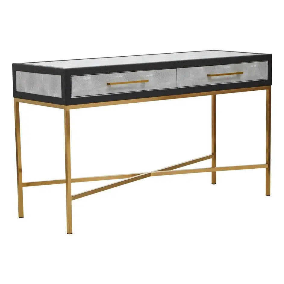 Caviz Grey Shagreen Console Table   Nicholas John Interiors