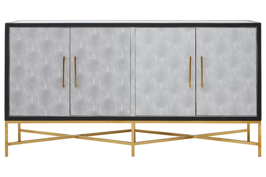 Caviz Grey Shagreen Sideboard   Nicholas John Interiors