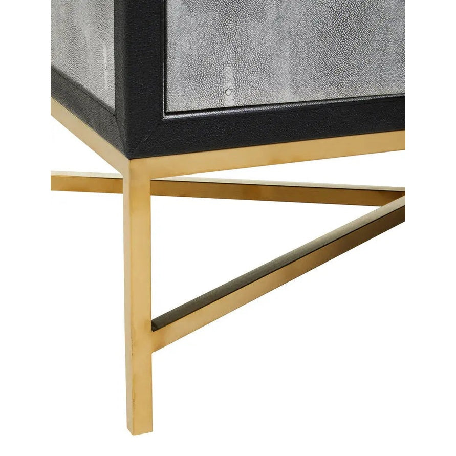 Caviz Grey Shagreen Sideboard   Nicholas John Interiors