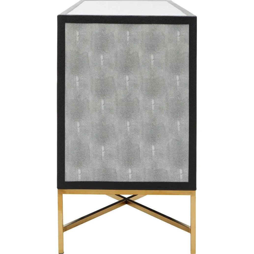 Caviz Grey Shagreen Sideboard   Nicholas John Interiors