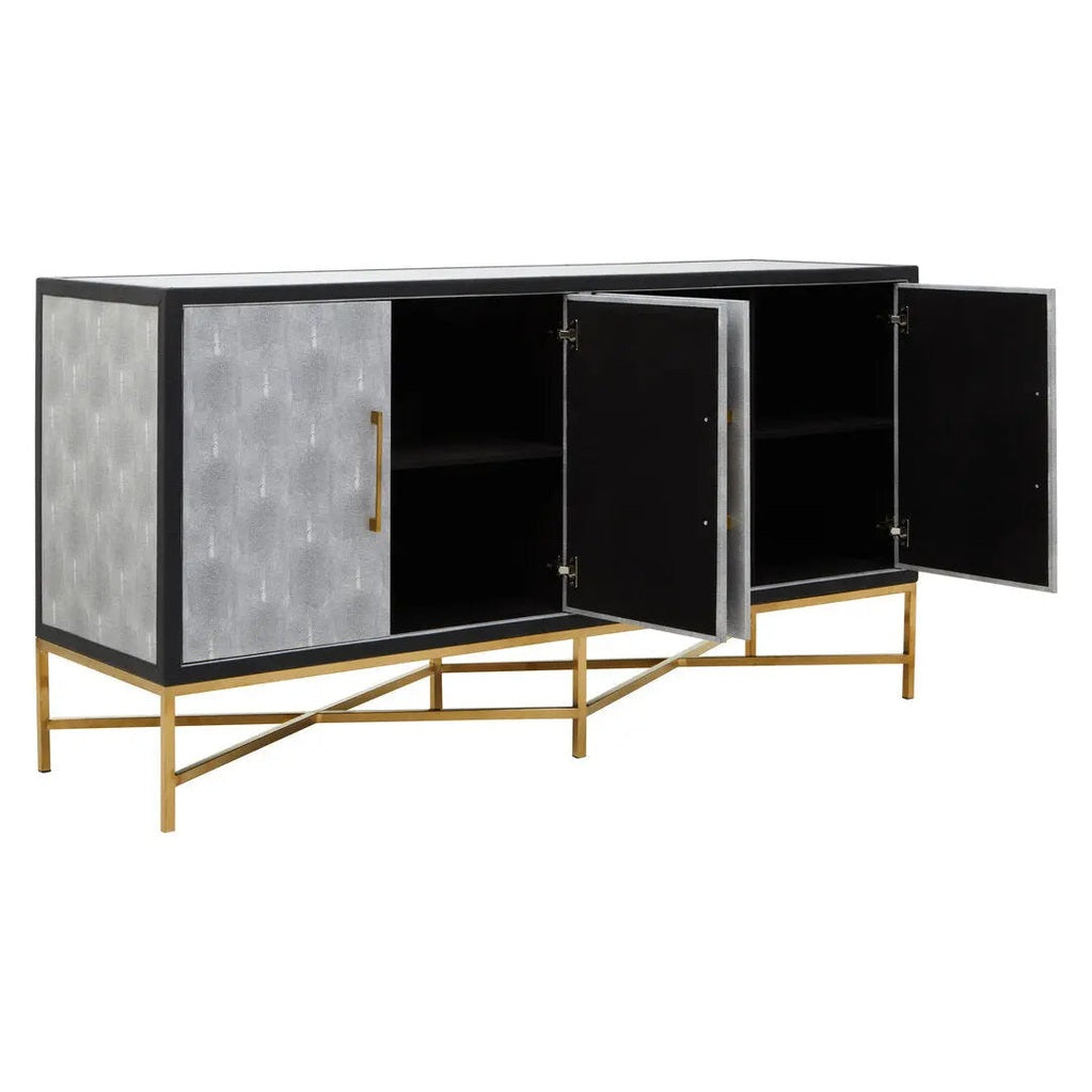 Caviz Grey Shagreen Sideboard   Nicholas John Interiors