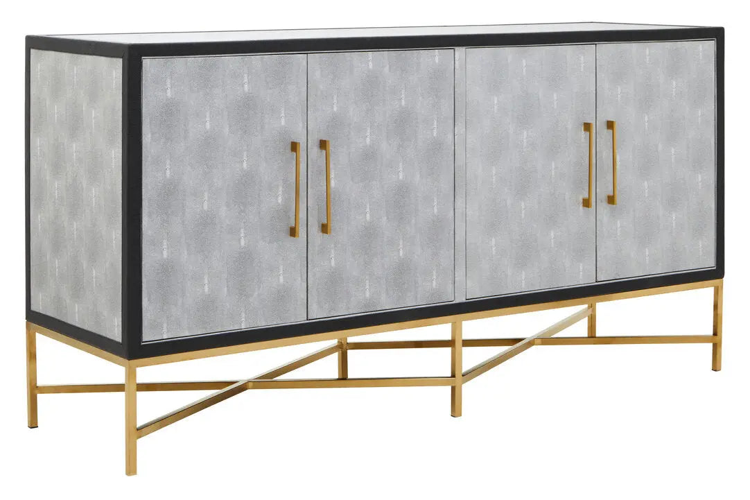 Caviz Grey Shagreen Sideboard   Nicholas John Interiors