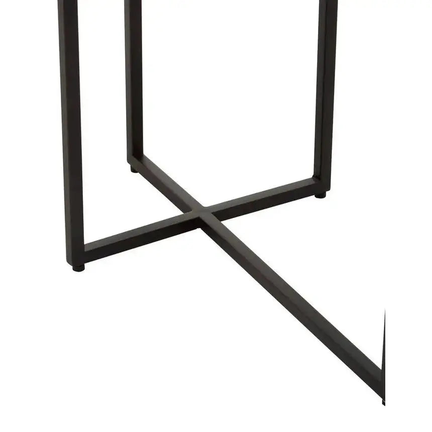 Cendre Smoked Mirror 2 Tier Side Table   Nicholas John Interiors