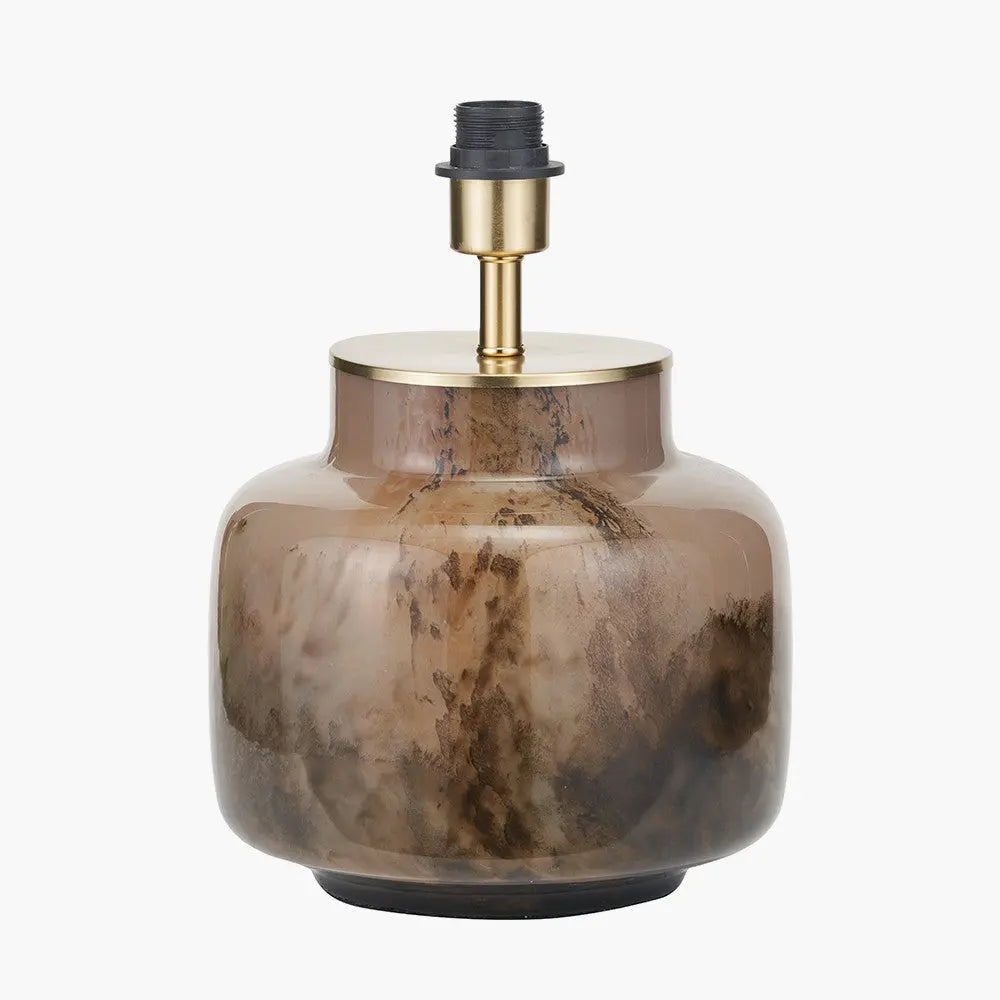 Cerdanya Brown and Beige Glass Table Lamp Base  Nicholas John Interiors
