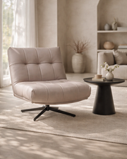 Cesola Swivel Chair - Fawn   Nicholas John Interiors