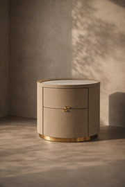 Ritz Bedside Table - White Marble   Nicholas John Interiors