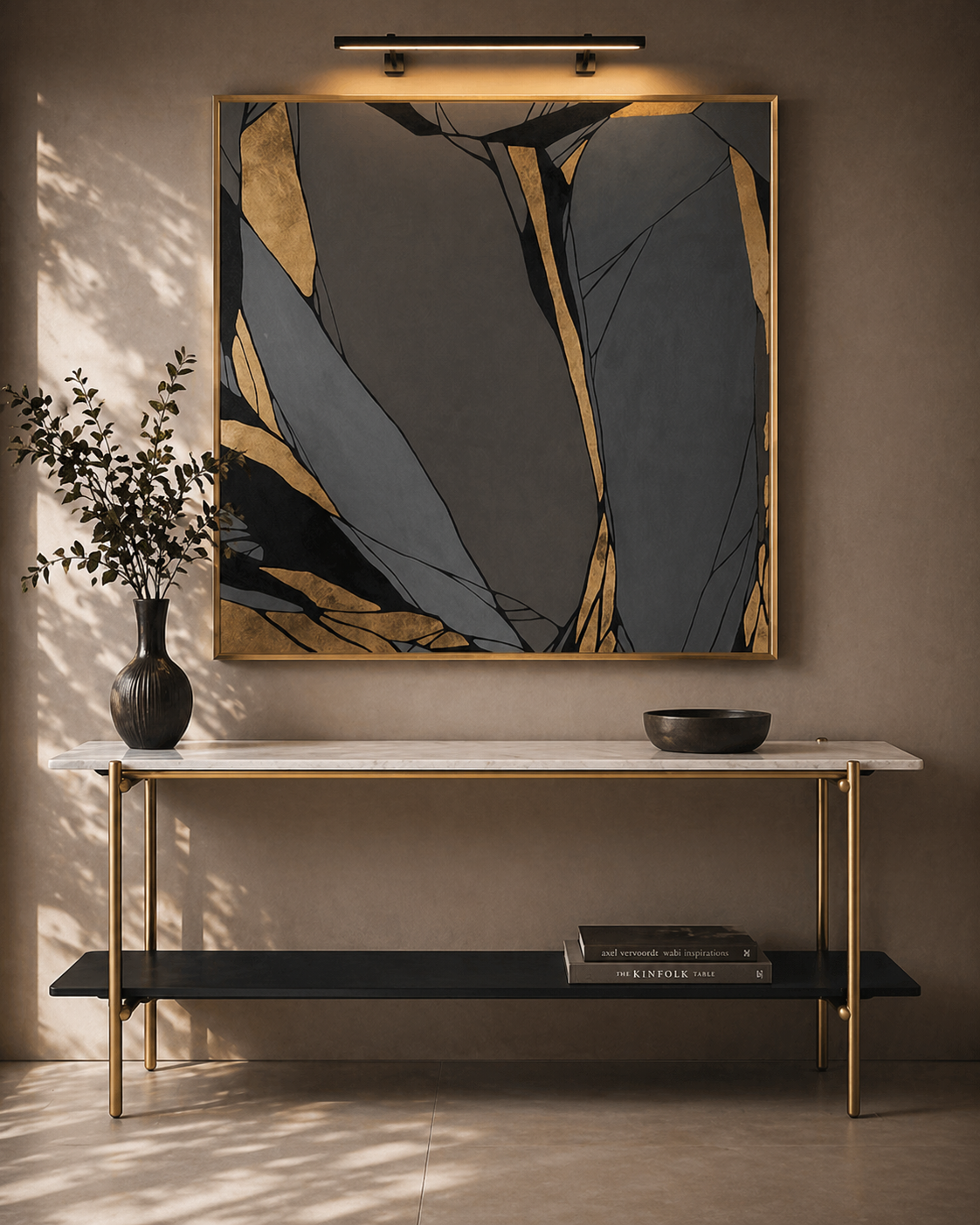 Tommy Franks Grey Spectrum Painting   Nicholas John Interiors