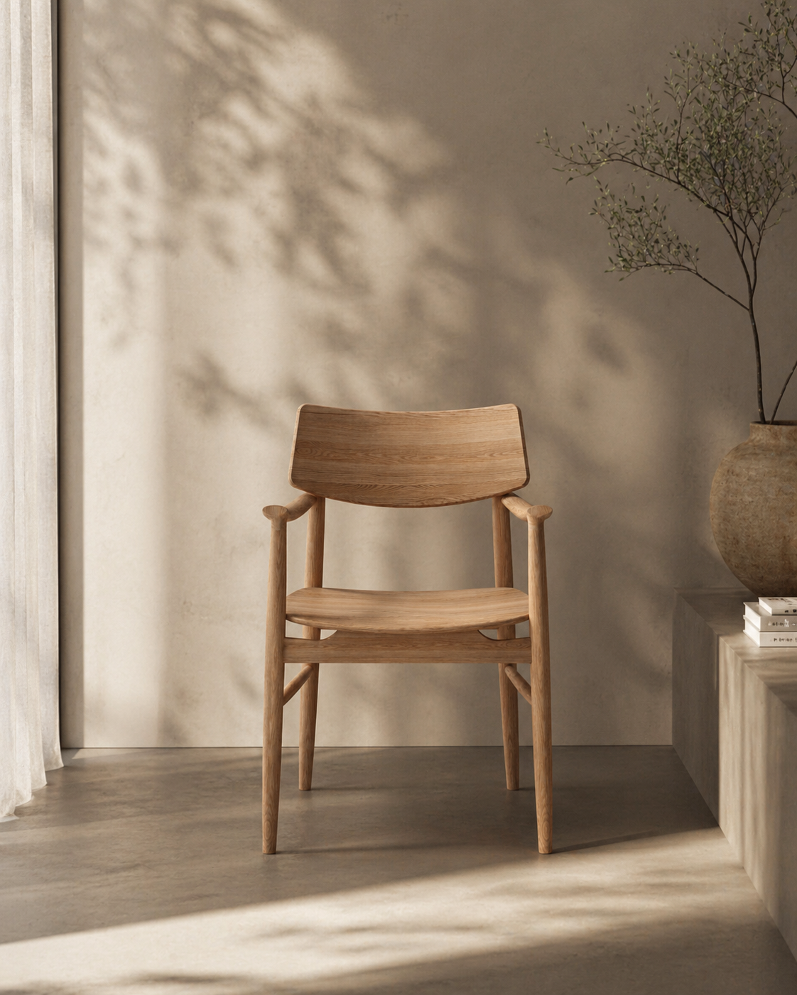Tommy Franks Mono Solid Oak Dining Arm Chair   Nicholas John Interiors