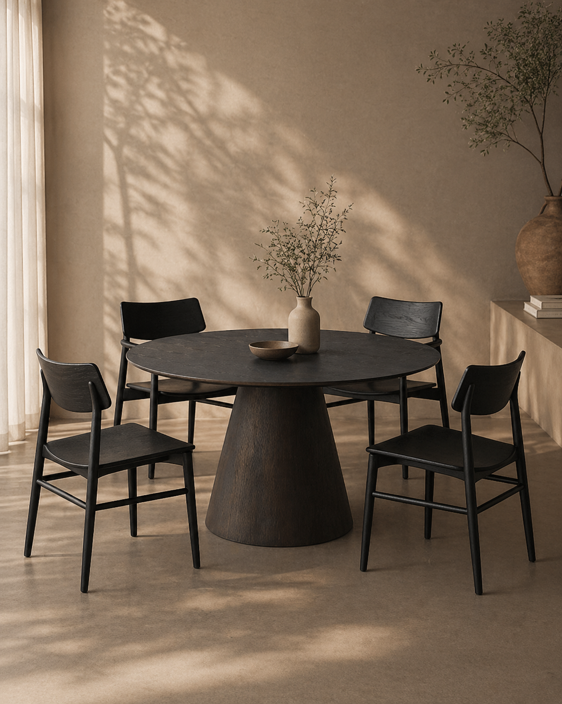 Tommy Franks Tavamo 135 Dining Table - Black Oak   Nicholas John Interiors