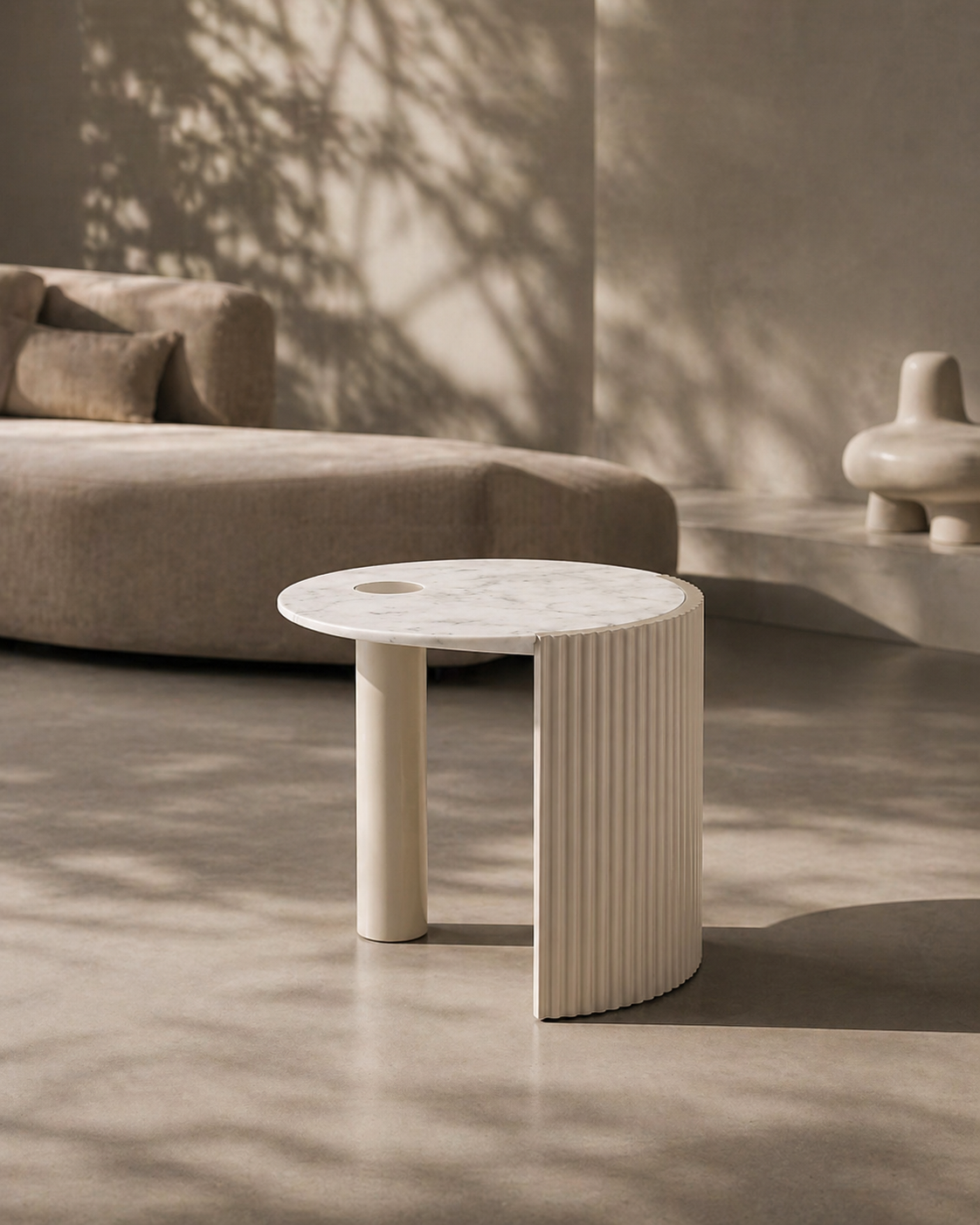 Tommy Franks Salida Side Table in Beige   Nicholas John Interiors