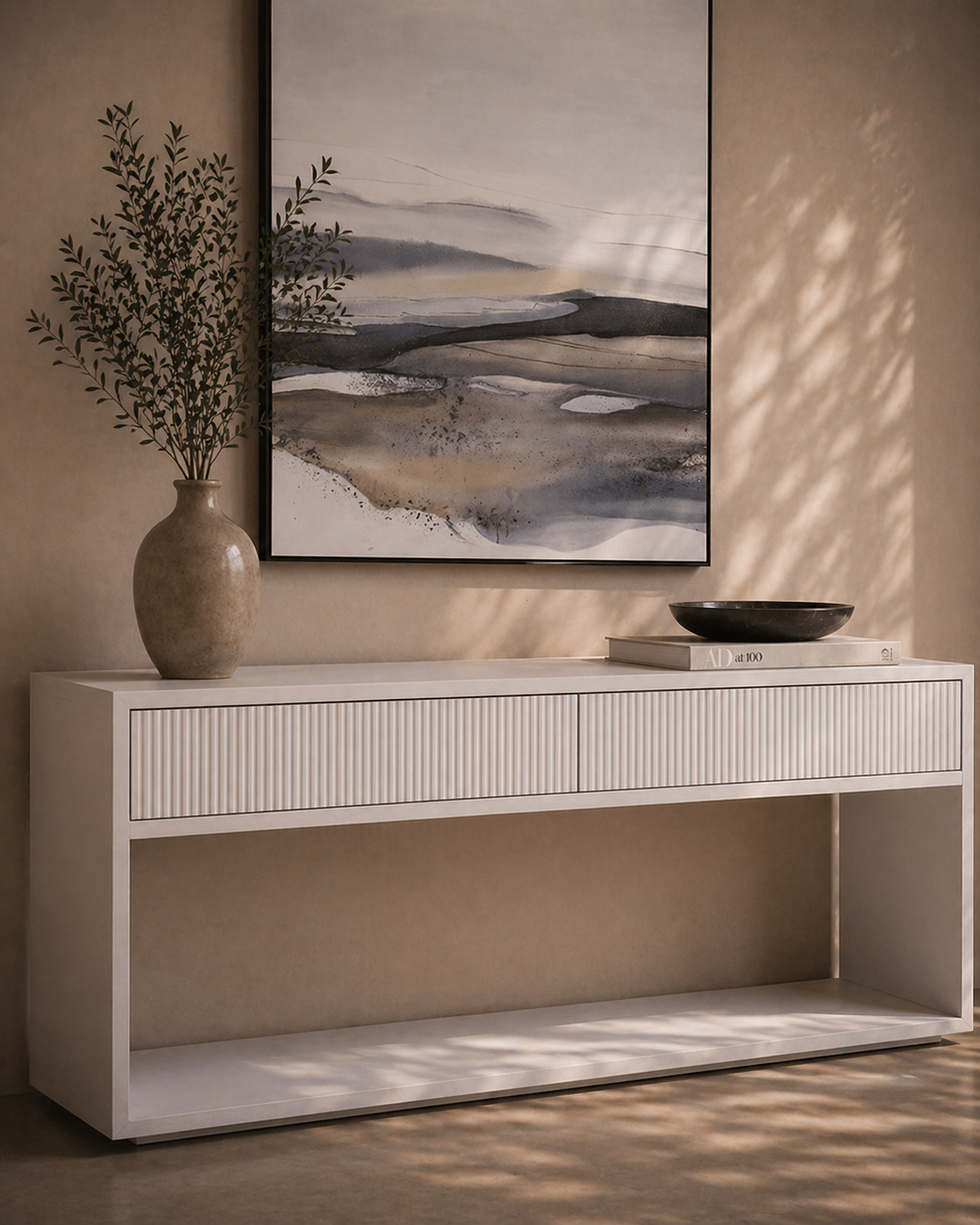 Tommy Franks Costine Console Table - White   Nicholas John Interiors