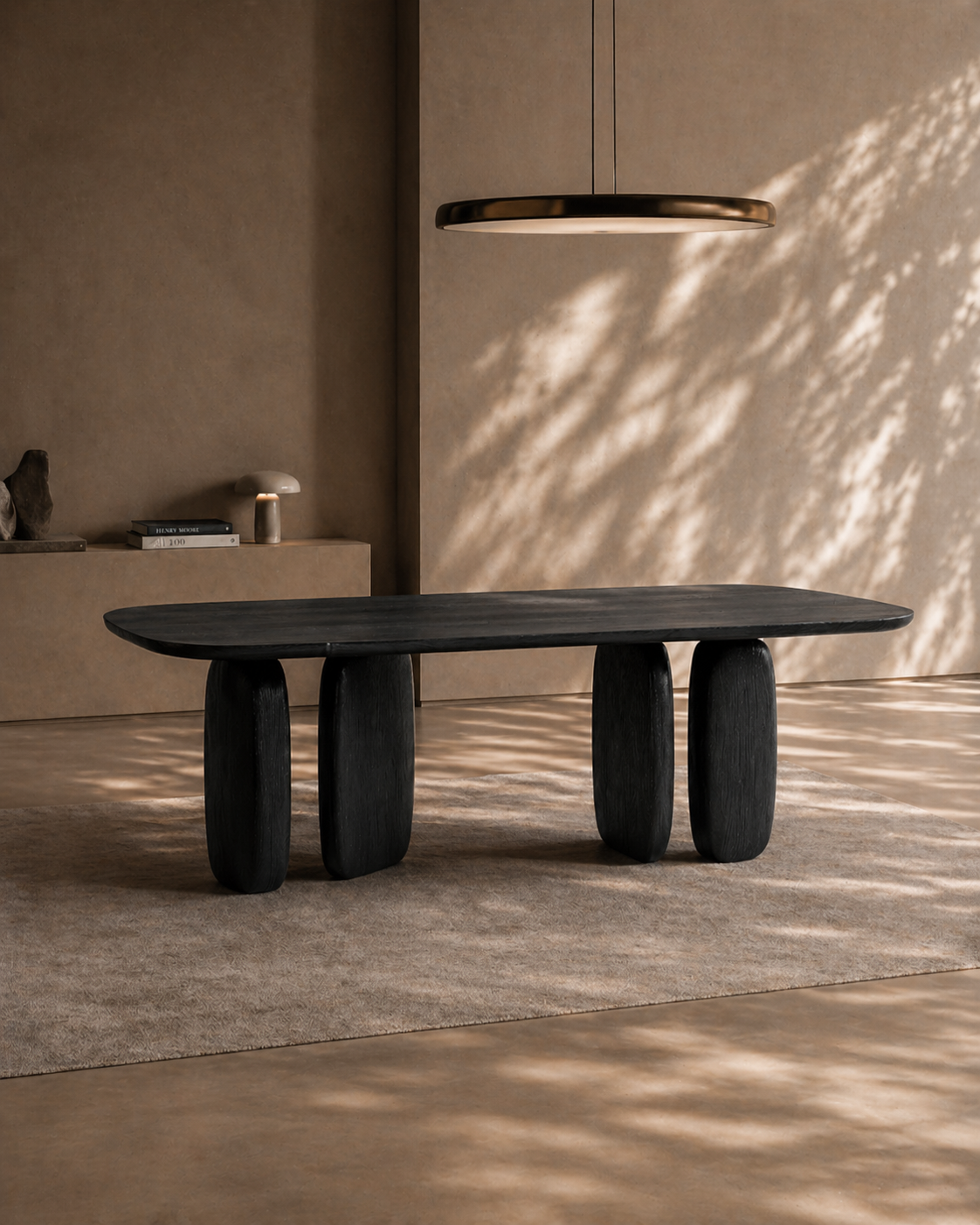 Tommy Franks Underline 210 Dining Table - Black Oak   Nicholas John Interiors