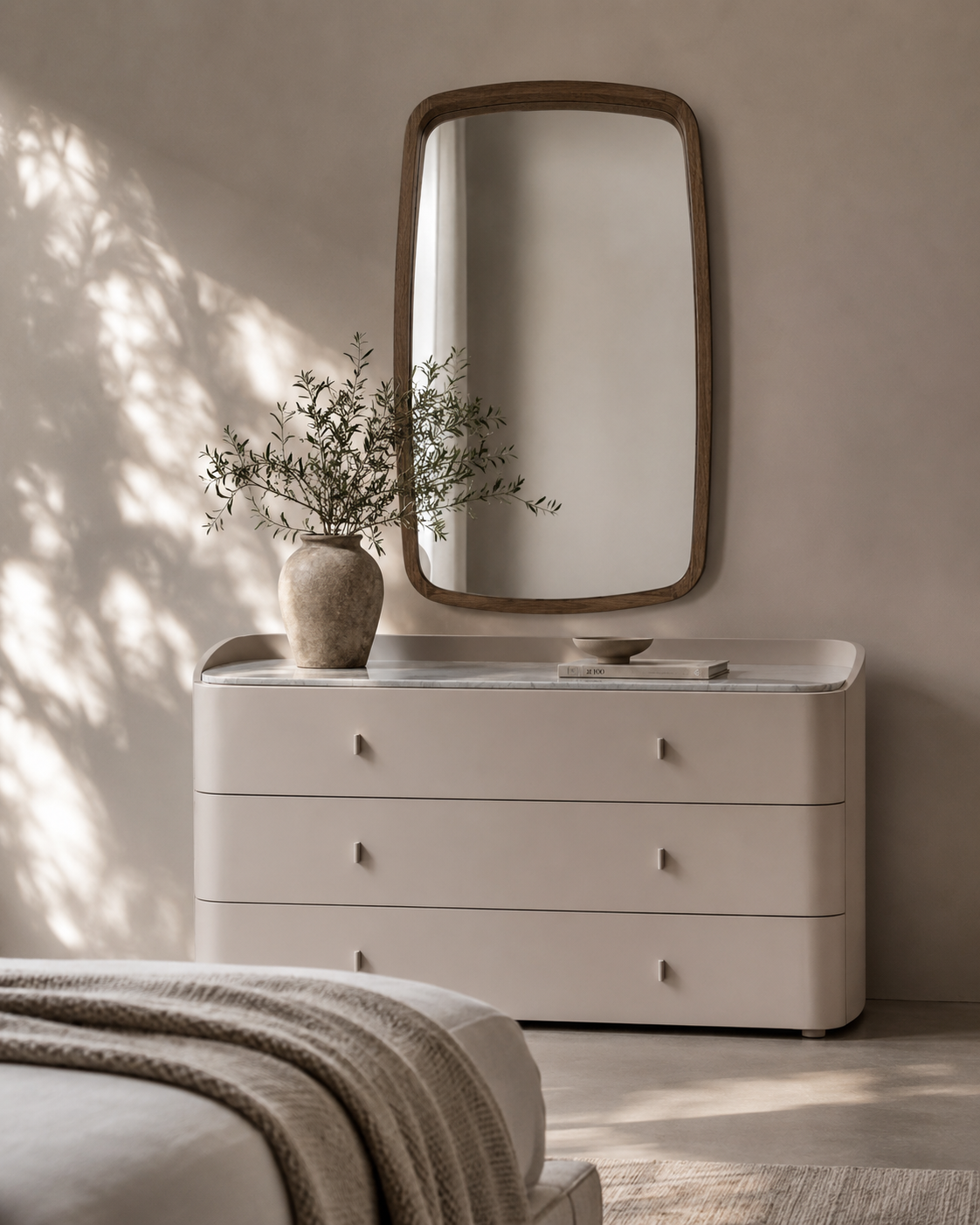 Tommy Franks Vertu Dresser - Matte Beige   Nicholas John Interiors