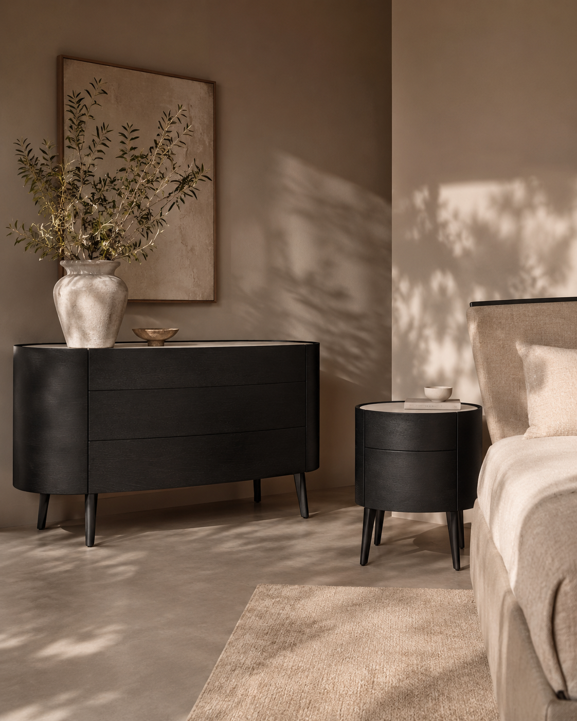 Tommy Franks Weston Bedside Table - Black