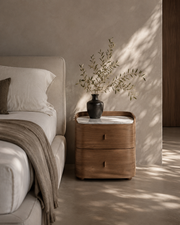 Tommy Franks Vertu Bedside Table - Walnut