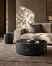 Tommy Franks Ciladro Medium Coffee Table in Faux Black Marble   Nicholas John Interiors