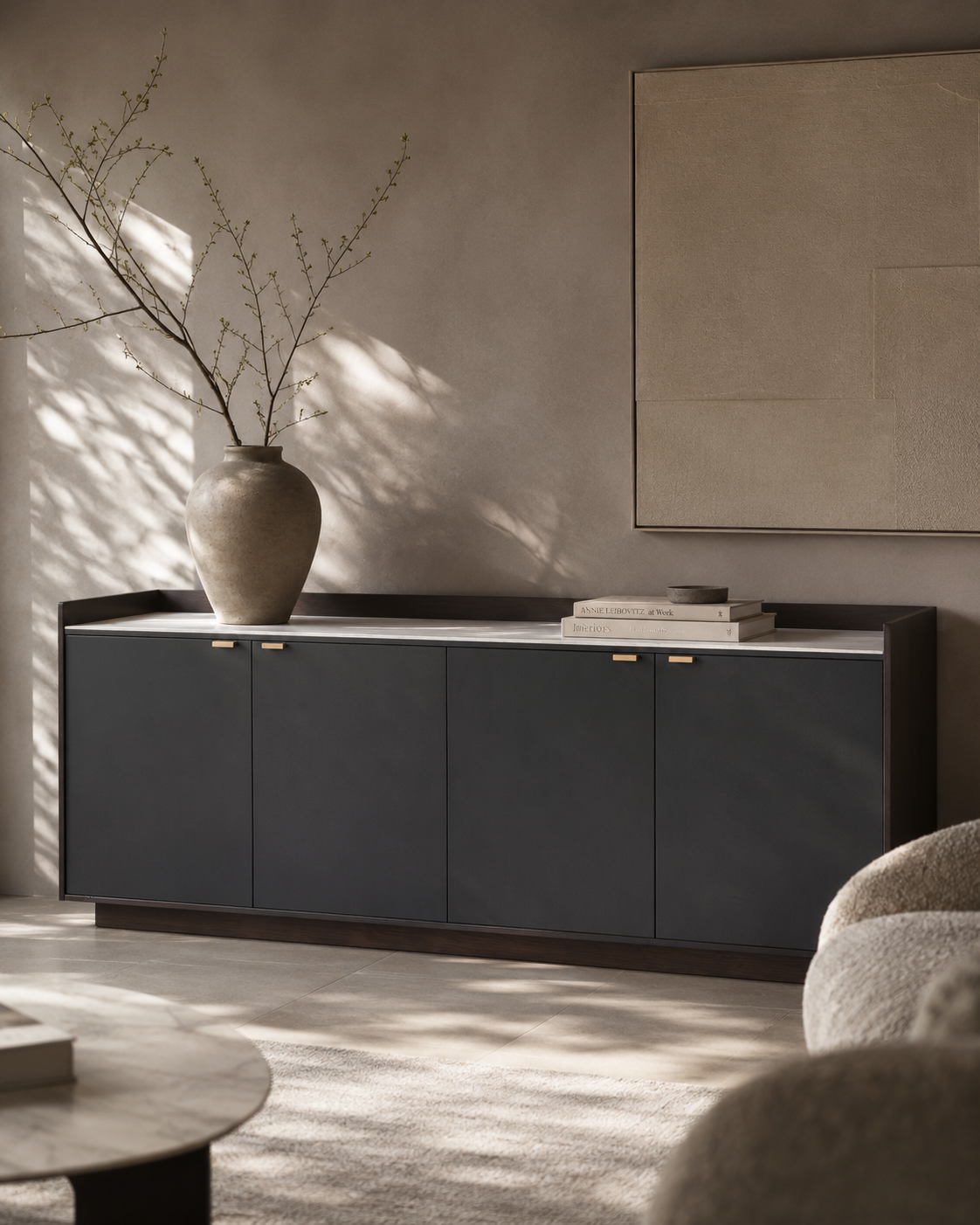 Tommy Franks Saviour Buffet - Anthracite   Nicholas John Interiors
