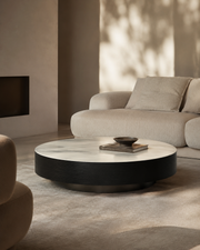 Tommy Franks Coin Coffee Table - White Marble   Nicholas John Interiors