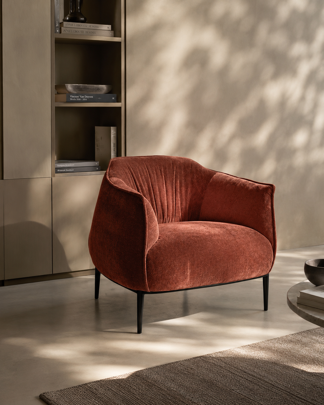 Tommy Franks Tyrone Lounge Chair - Rust   Nicholas John Interiors