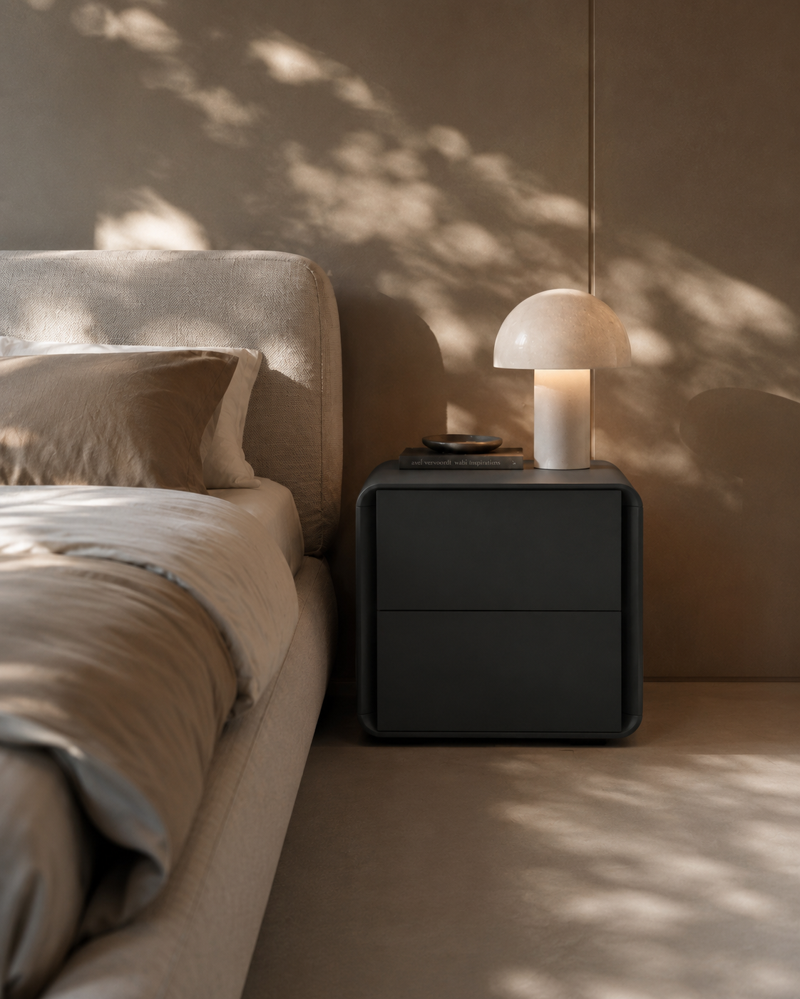 Tommy Franks Kota Bedside - Matte Anthracite