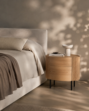 Tommy Franks Lantine Bedside Table - Ash Oak