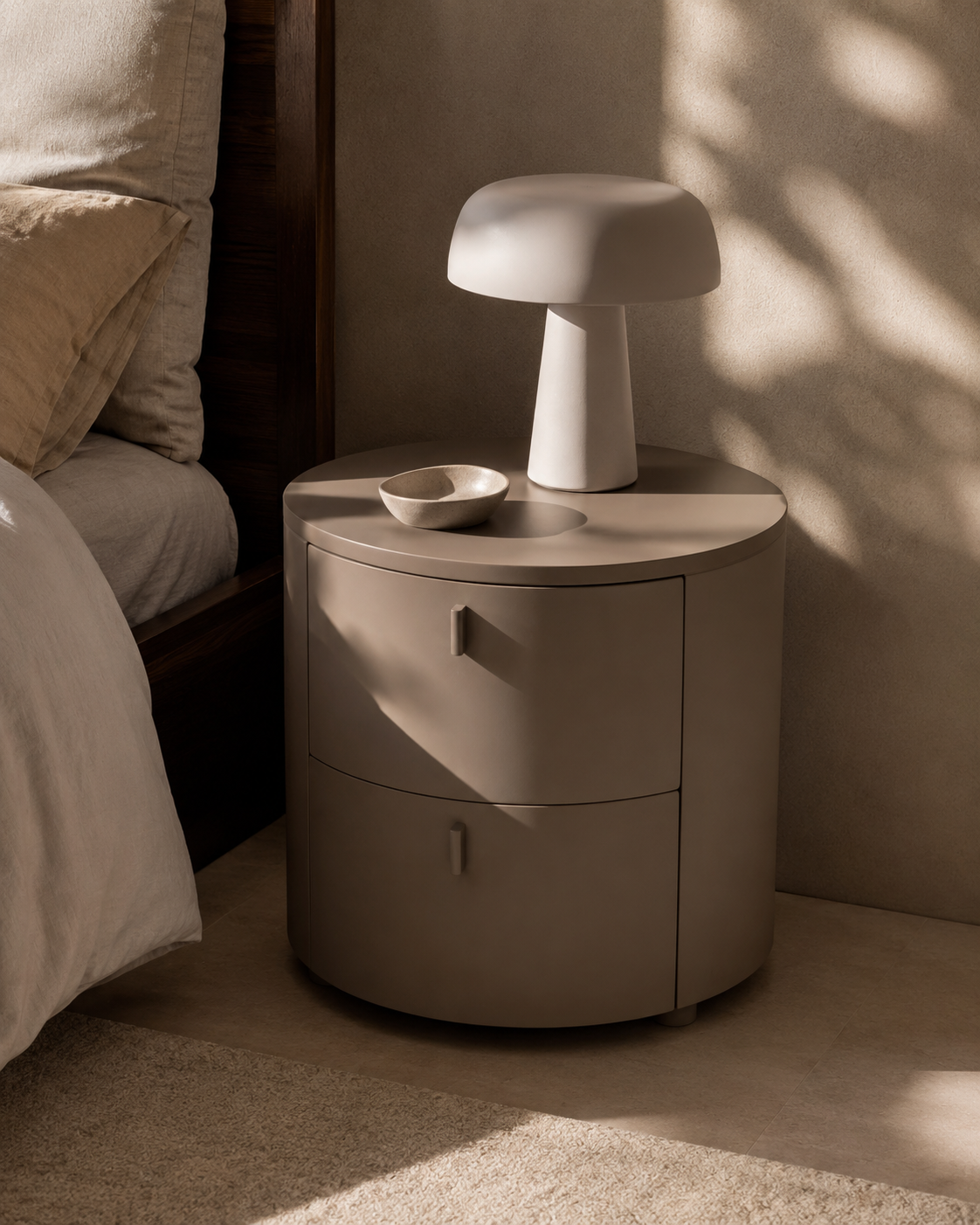 Tommy Franks Sims Bedside Table - Cocoa   Nicholas John Interiors