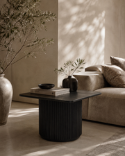 Tommy Franks Lantine Side Table in Black Oak & Lacquer   Nicholas John Interiors