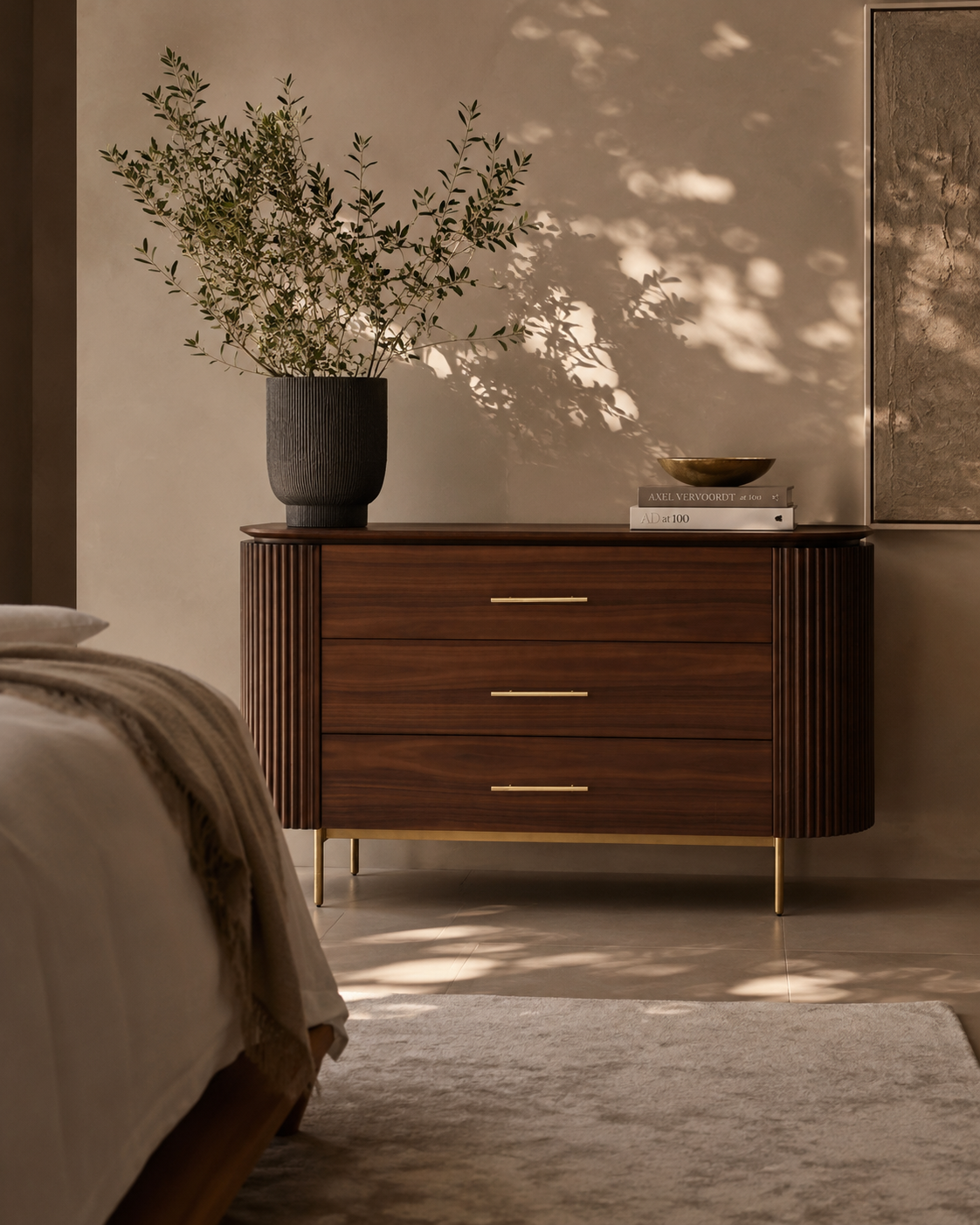 Tommy Franks Lantine 3 Drawer Dresser - Dark Walnut