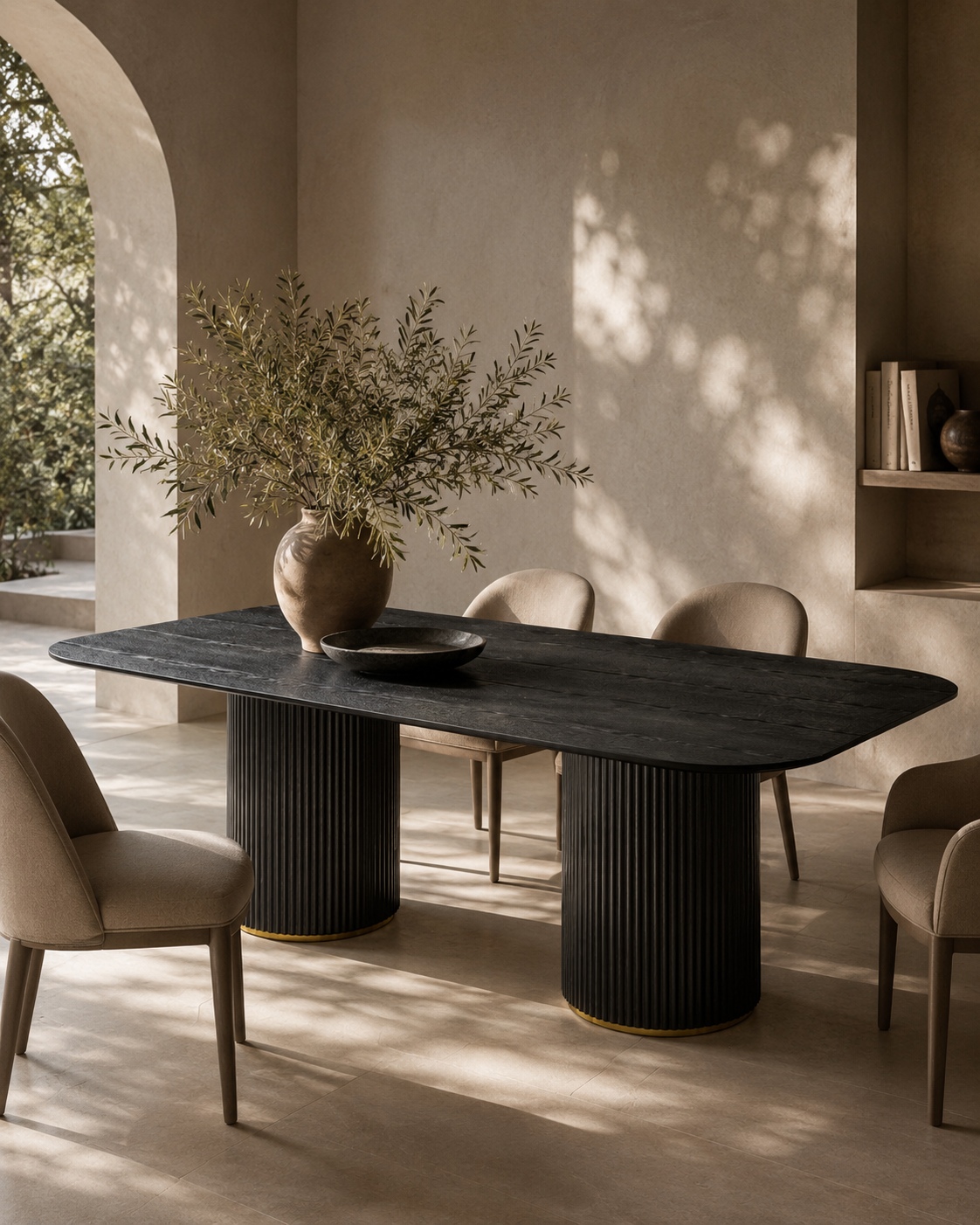 Tommy Franks Lantine 240 Dining Table - Black Oak   Nicholas John Interiors