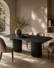 Tommy Franks Lantine 240 Dining Table - Black Oak   Nicholas John Interiors