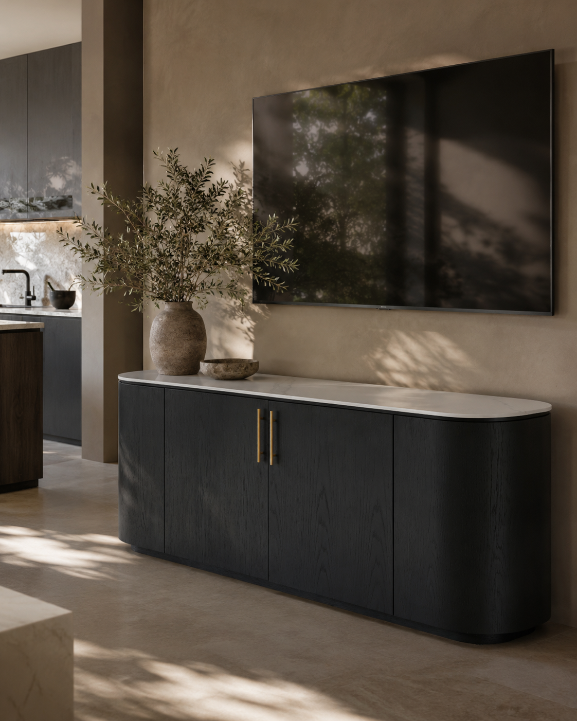 Tommy Franks Oakura Buffet - Black   Nicholas John Interiors