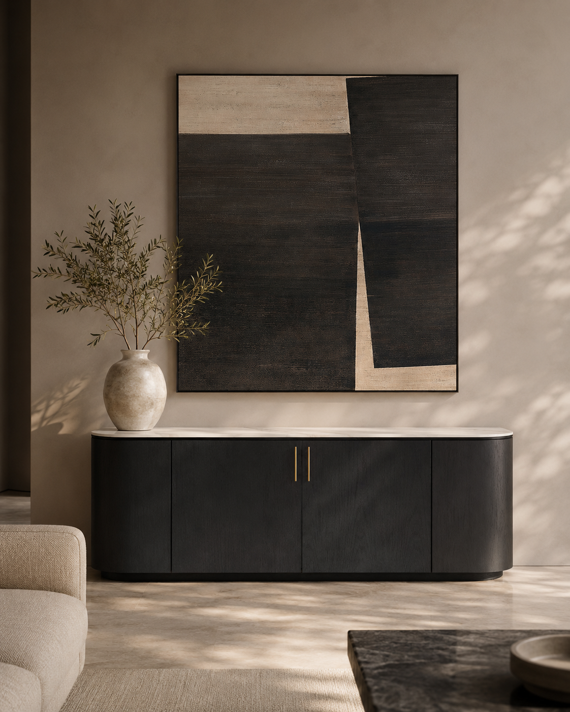 Tommy Franks Oakura Buffet - Black   Nicholas John Interiors