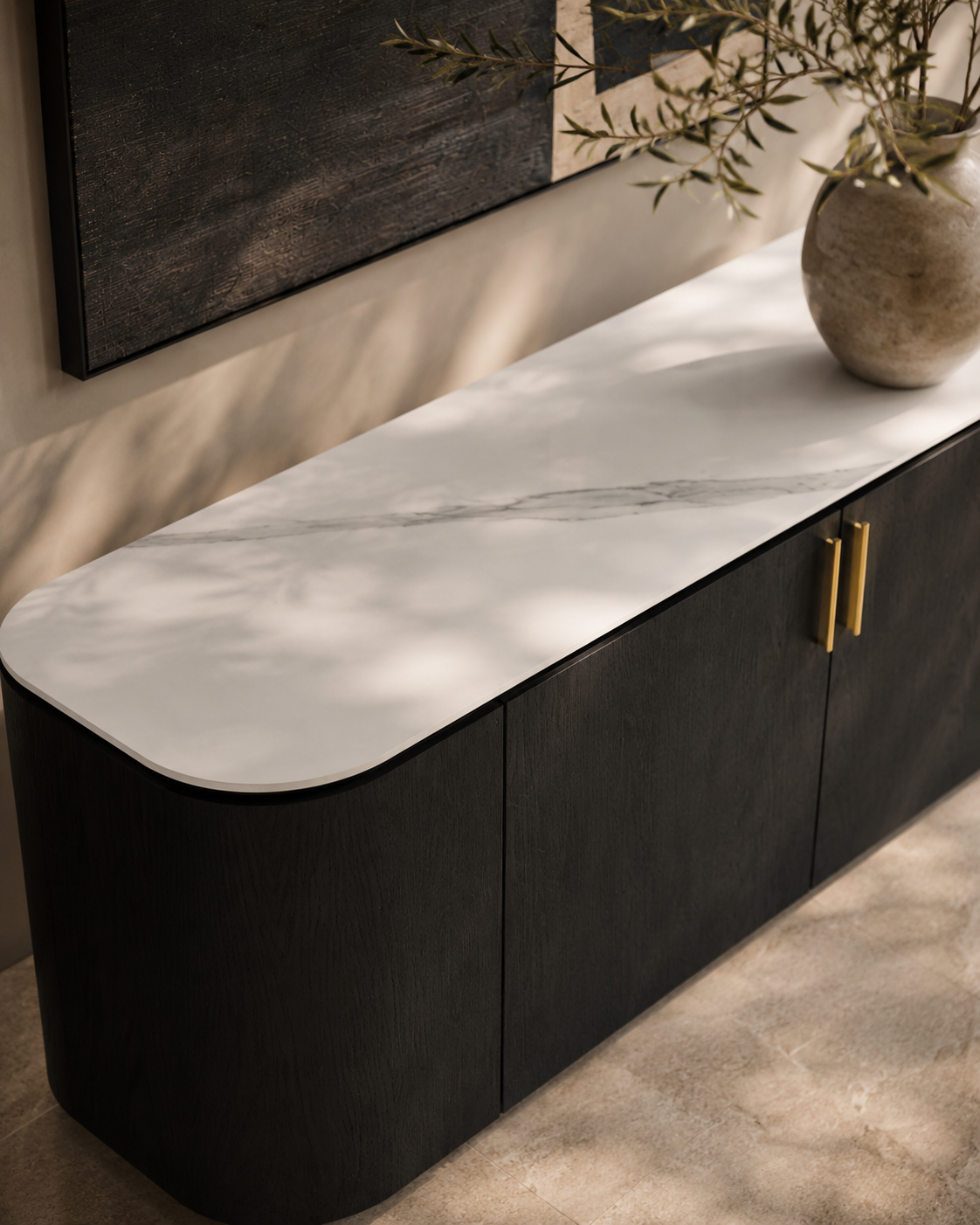 Tommy Franks Oakura Buffet - Black   Nicholas John Interiors