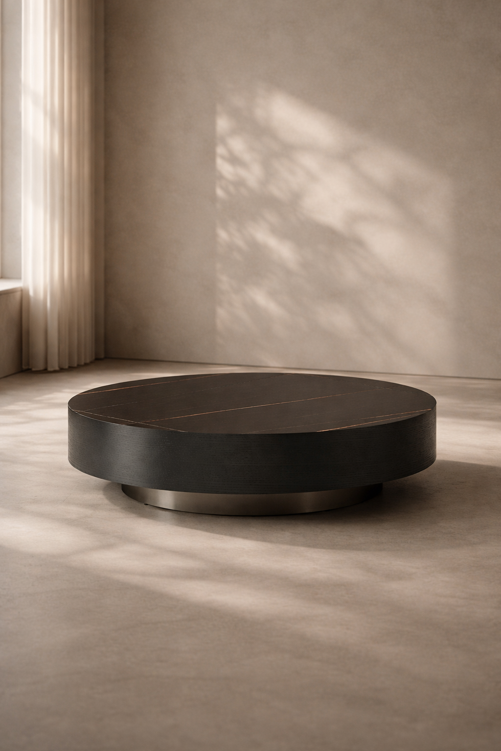 Tommy Franks Coin Coffee Table - Black Ceramic Marble   Nicholas John Interiors
