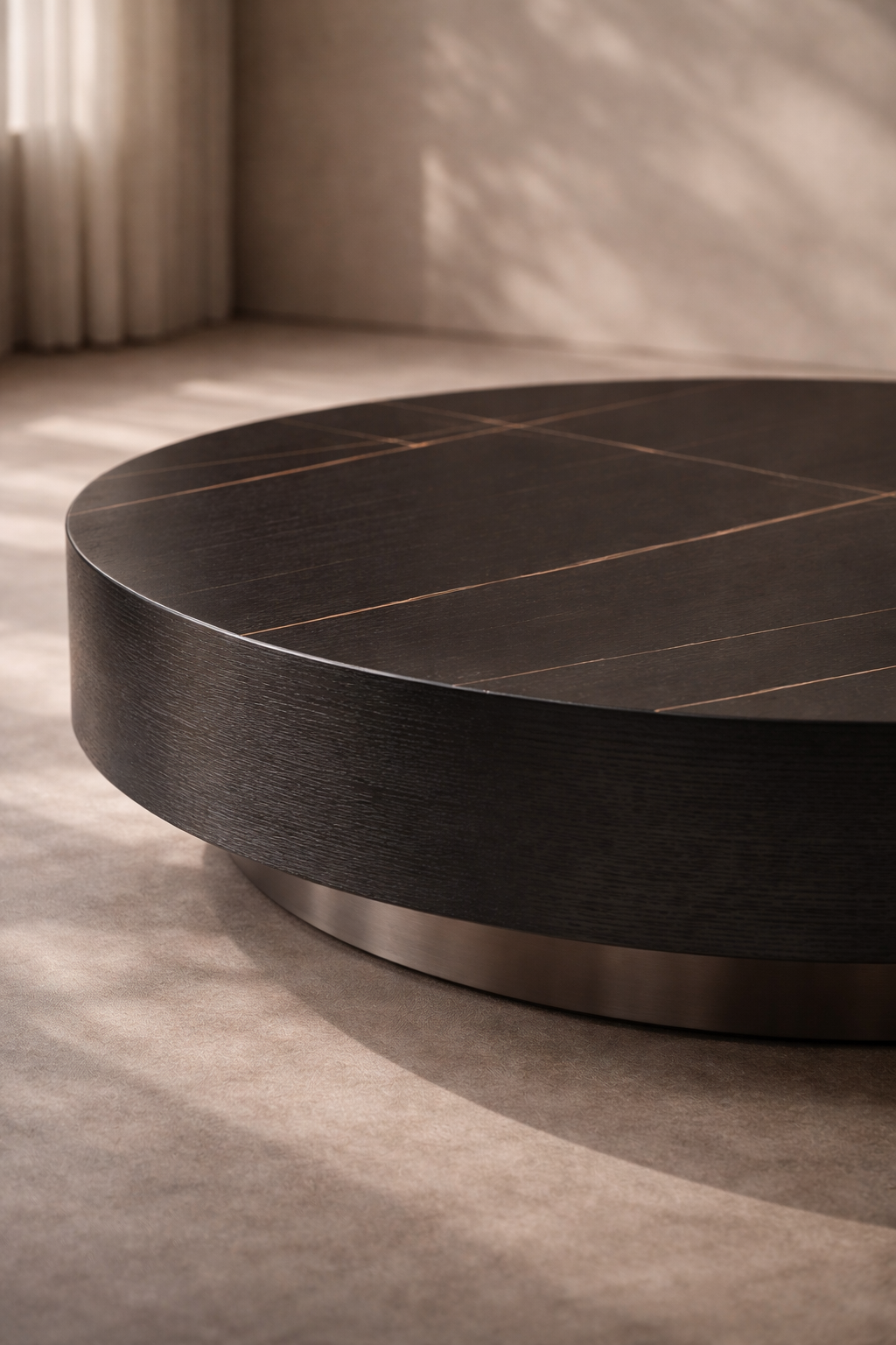 Tommy Franks Coin Coffee Table - Black Ceramic Marble   Nicholas John Interiors