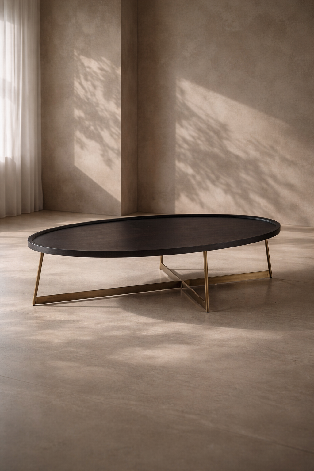Tommy Franks Lane Coffee Table - Smoke Oak/Gold   Nicholas John Interiors