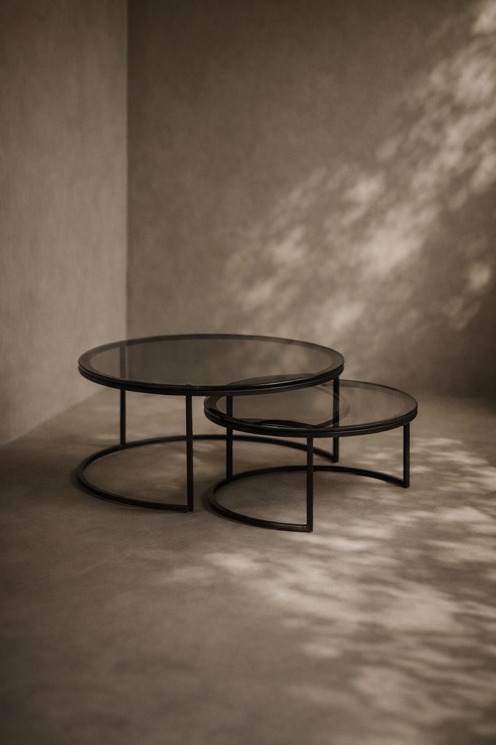 Tommy Franks Wheel Large Coffee Table in Glass   Nicholas John Interiors