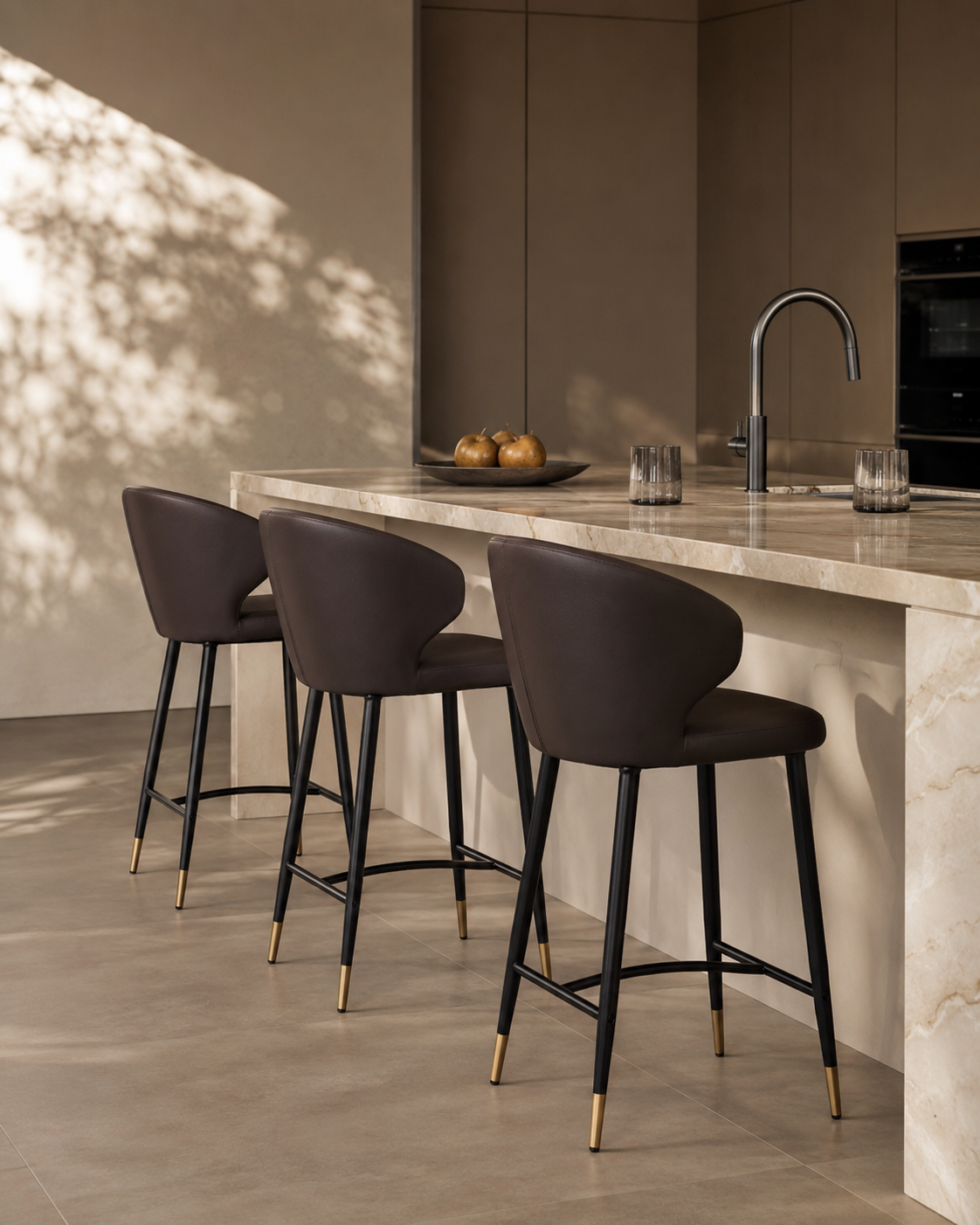 Tommy Franks Bellroy Bar Stool - Espresso   Nicholas John Interiors