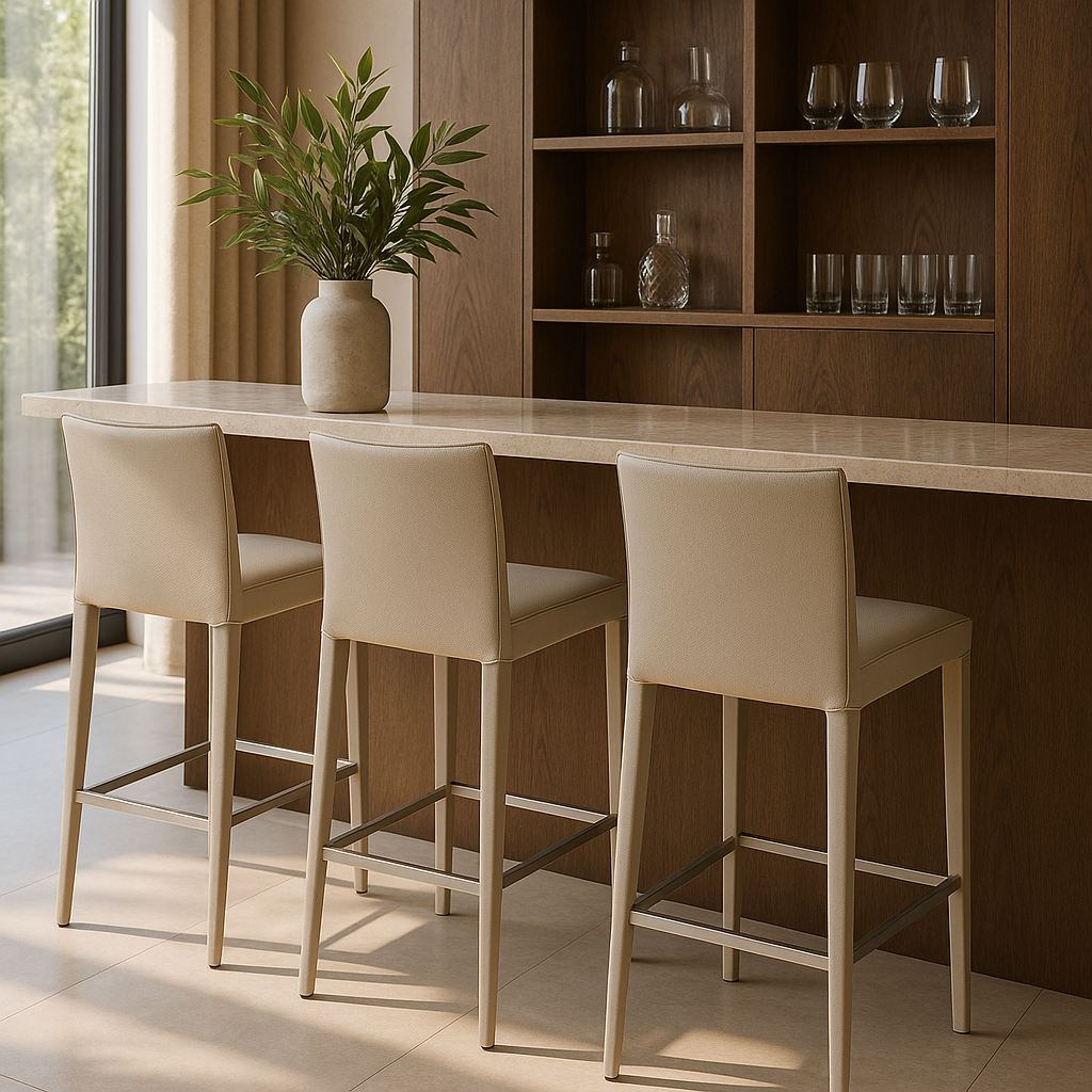 Tommy Franks Othello Bar Stool - Concrete Grey   Nicholas John Interiors