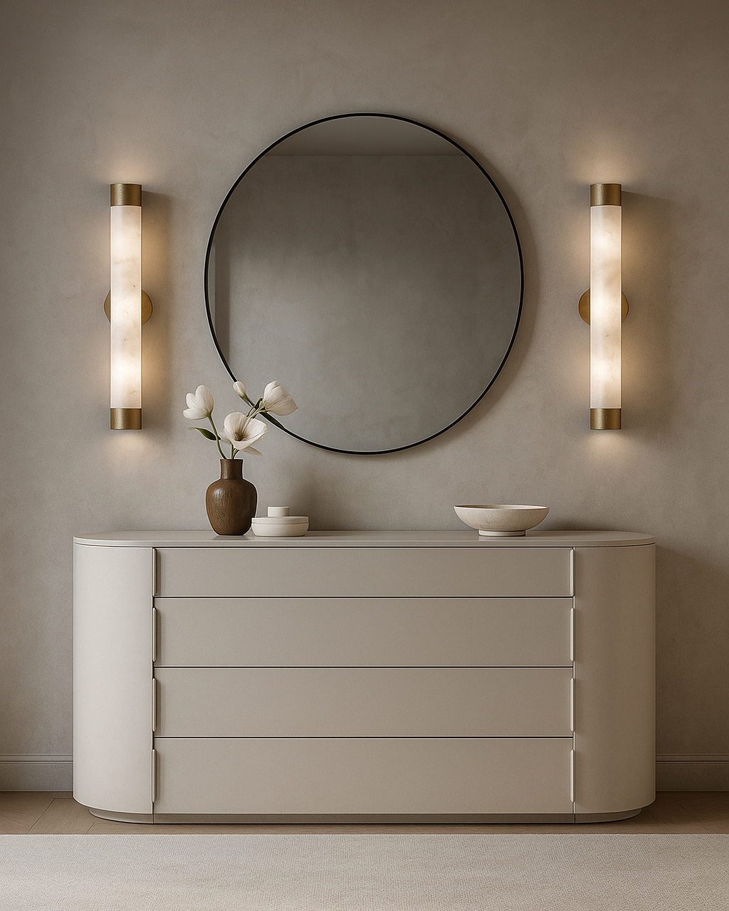 Sims Dresser - Matte Beige   Nicholas John Interiors