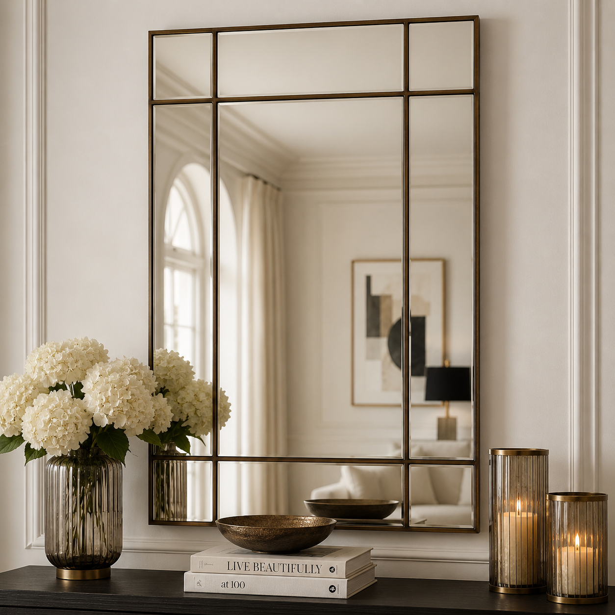 Eichholtz Beaumont Wall Mirror in Bronze Finish - CLEARANCE - BRAND NEW BOXED