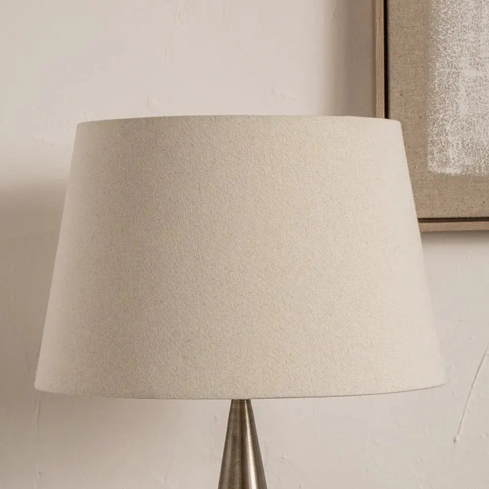 Coast 60cm Cream Calico Tapered Lampshade   Nicholas John Interiors