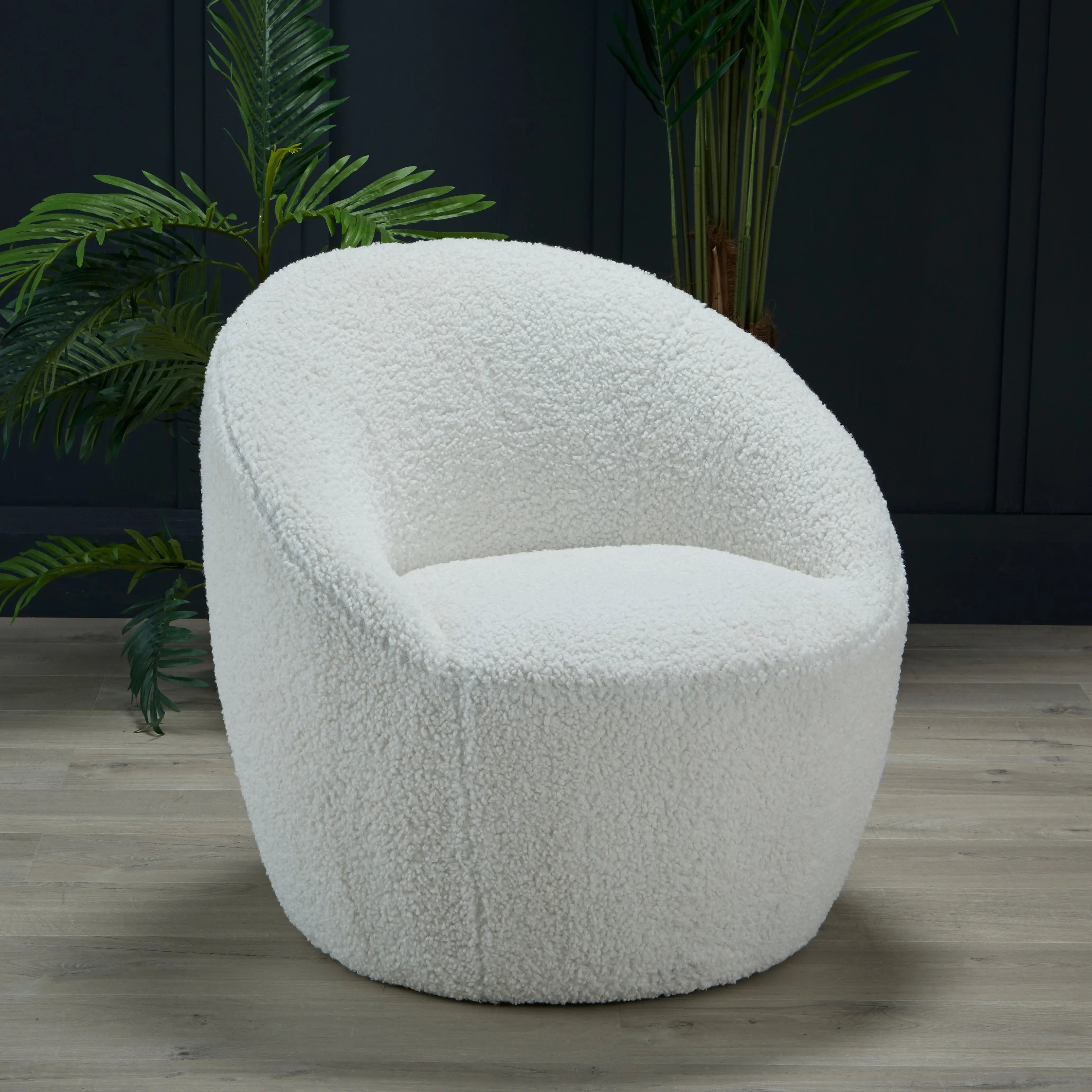Ashford & Grey Cocoon White Chair  Nicholas John Interiors